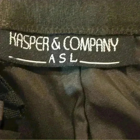 Kasper & Co ASL Vintage Green Viscose Blazer Jacket And Skirt Set Women’s Size 8 - Picture 14 of 16